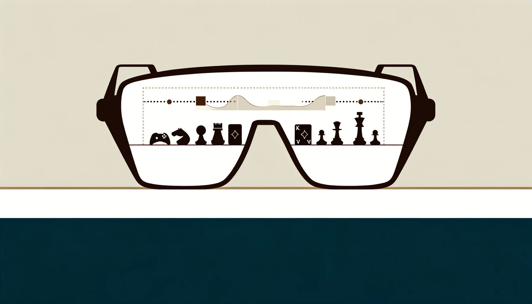 DALLÂ·E 2024-03-29 01.21.20 - A minimalist depiction illustrating the concept of refining gaming skills through observational analysis. The image features a pair of stylized, overs