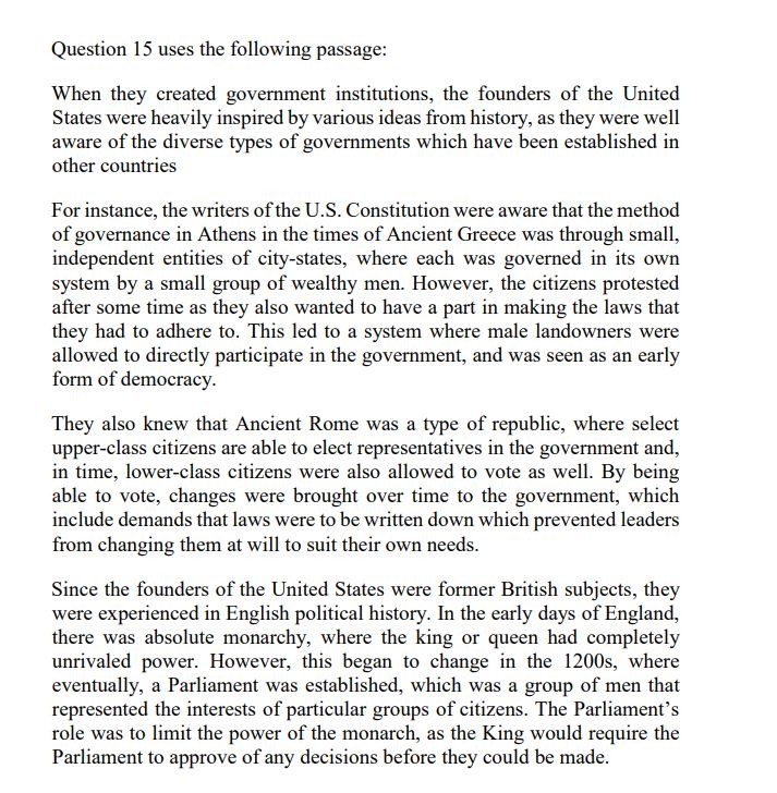 [Placement] GED Social Studies 2022 Take the Quiz QuizMaker