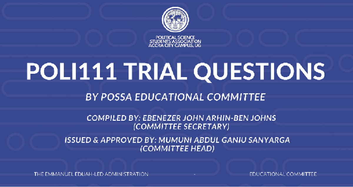 POLI111 Trial Quiz 3