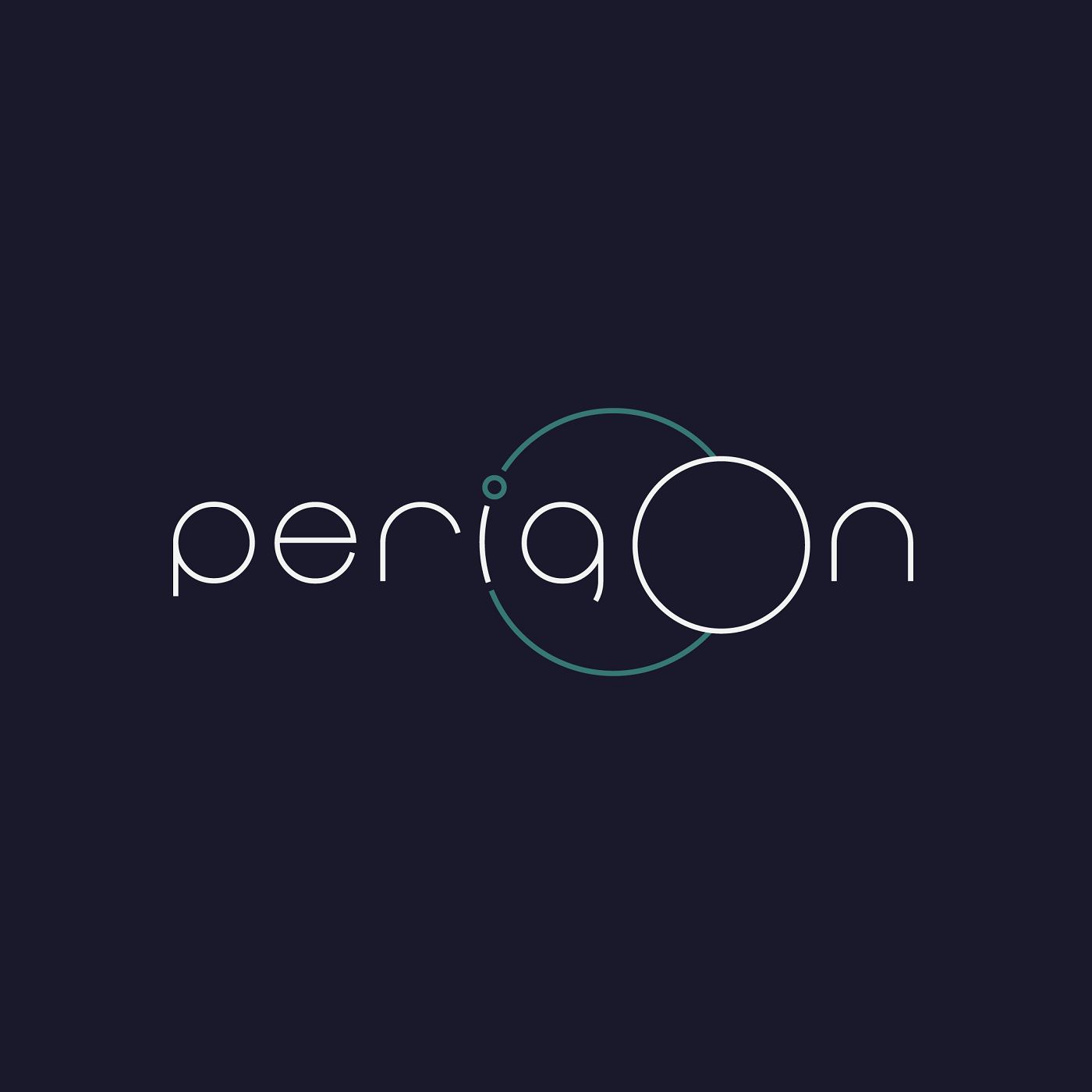 Perigon logo - Full colour - Navy BG