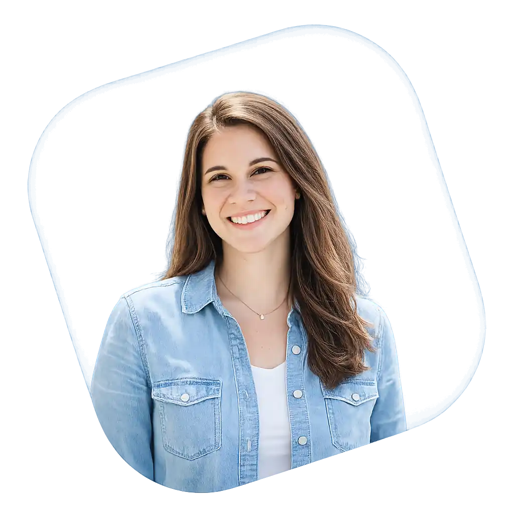 School program lead smiling in Quiz Maker customer review photo